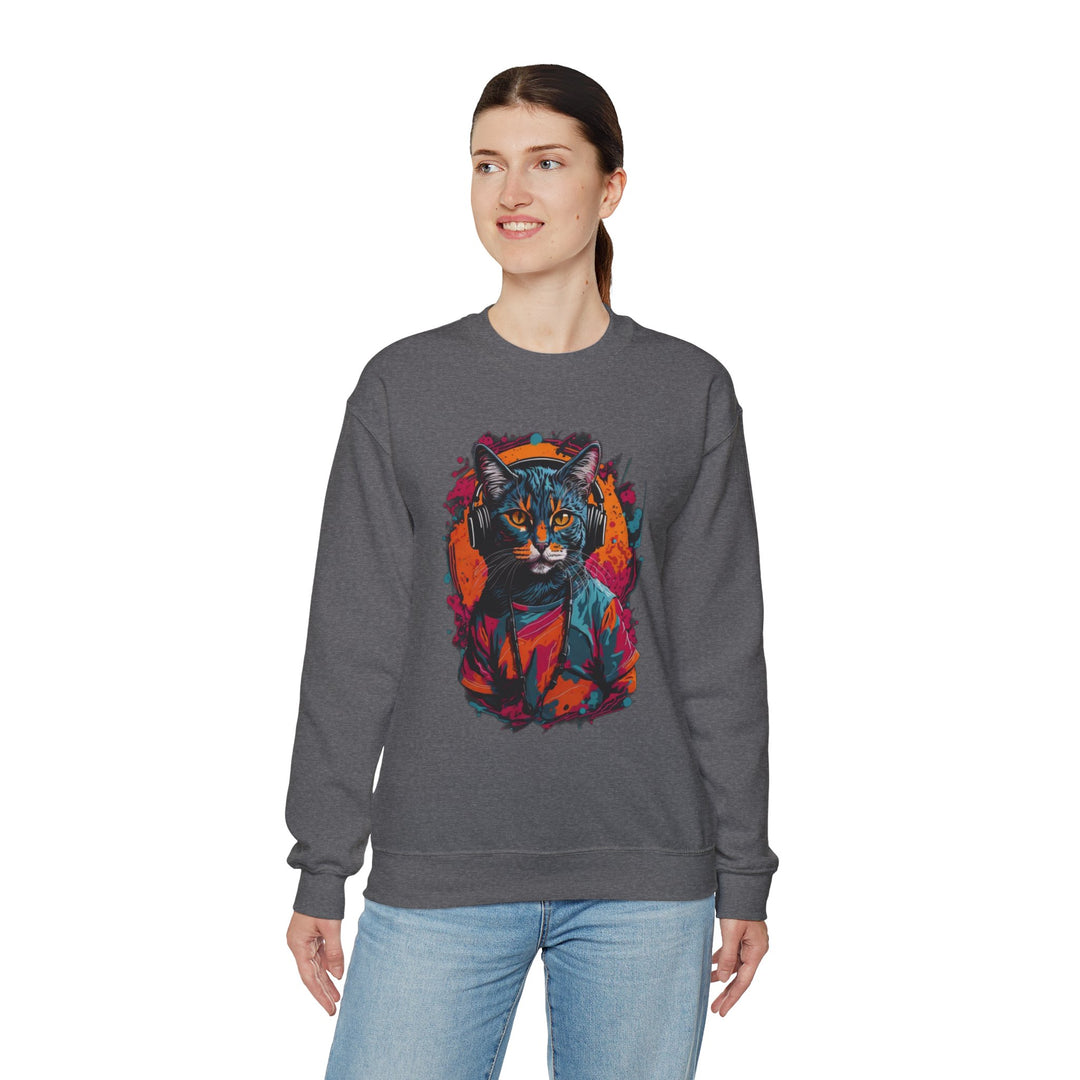 Rhythm and Purr Cat Sweatshirt - Tune In Style