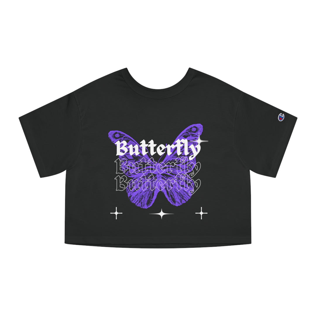 Butterfly Champion Women's Heritage Cropped T-Shirt - Wave Fusions