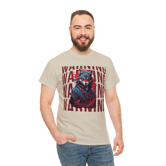 Warning! Warrior Wolf T-shirt - Majestic Wolf