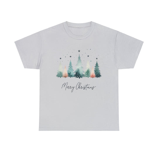 Star & Snow Cute Christmas Trees Unisex T Shirt - Wave Fusions