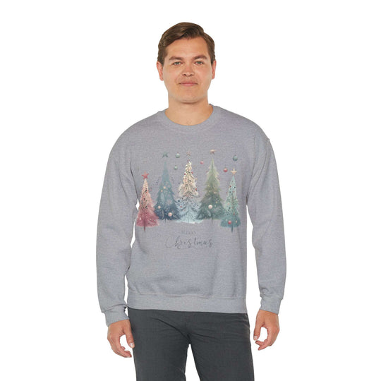 Enchanted Christmas Forest Ornaments Trees Unisex Sweatshirt