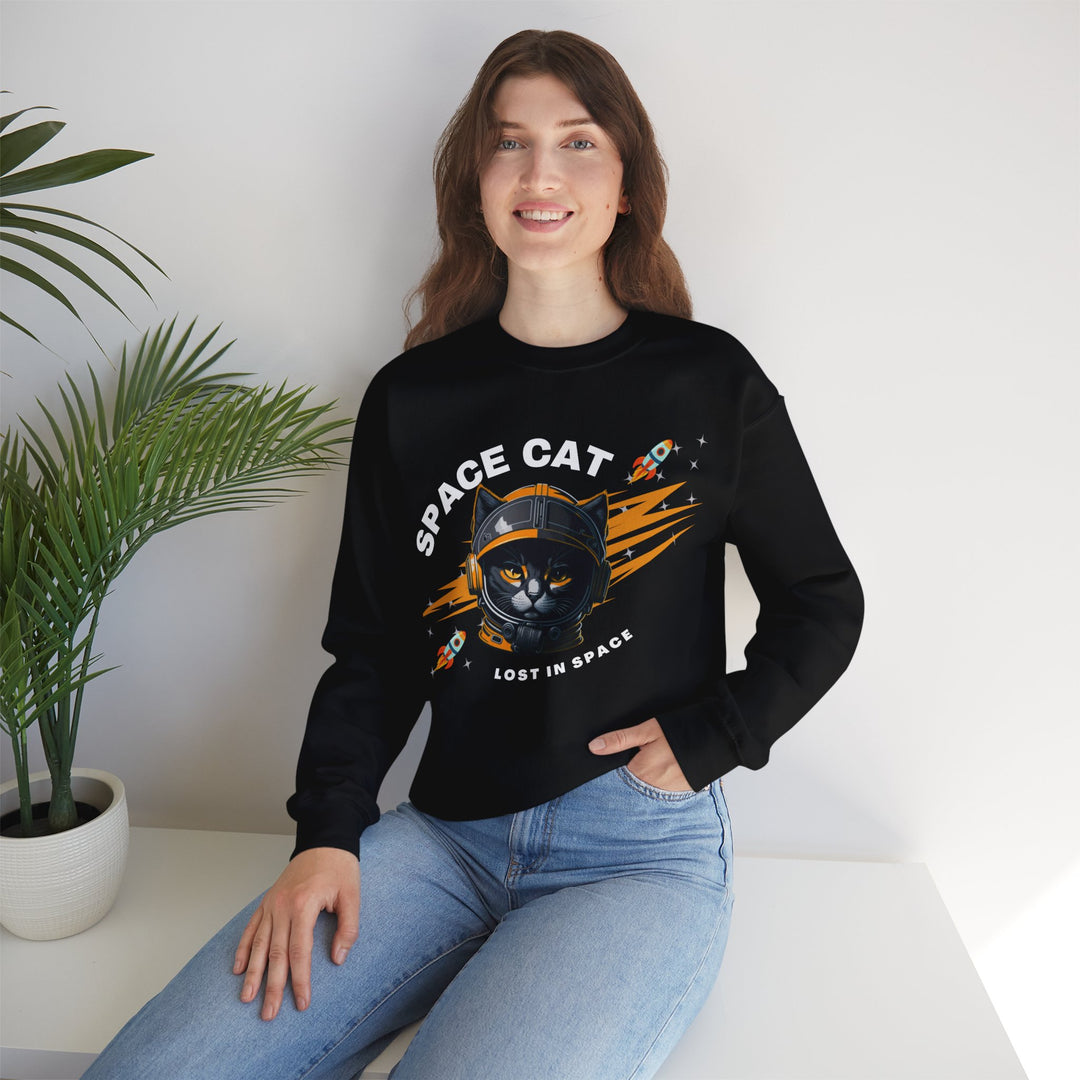 Space Cat Astronaut Sweatshirt - Lost In Space