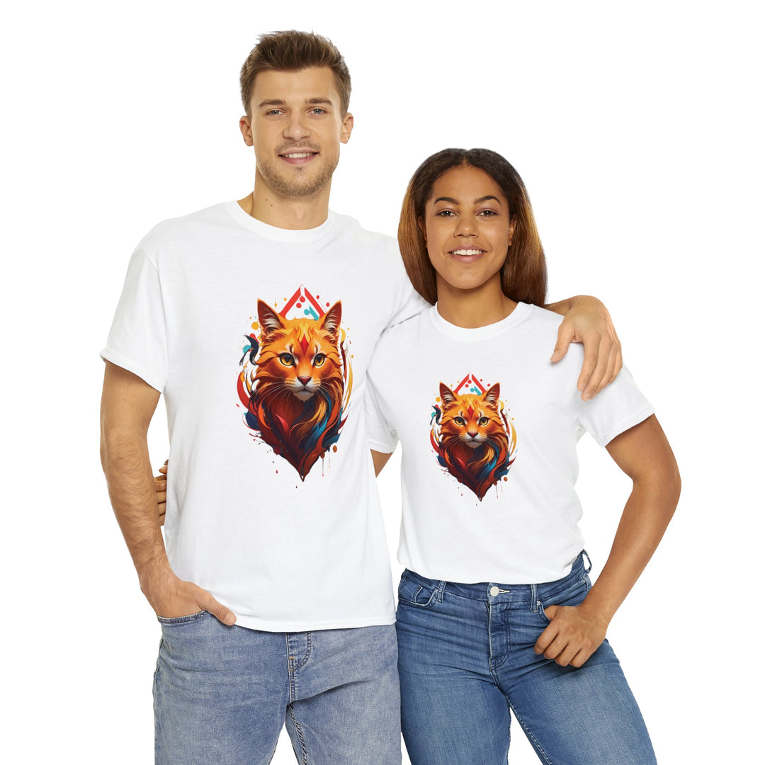 Flame Spirit Cat T-Shirt - Wildfire Whiskers