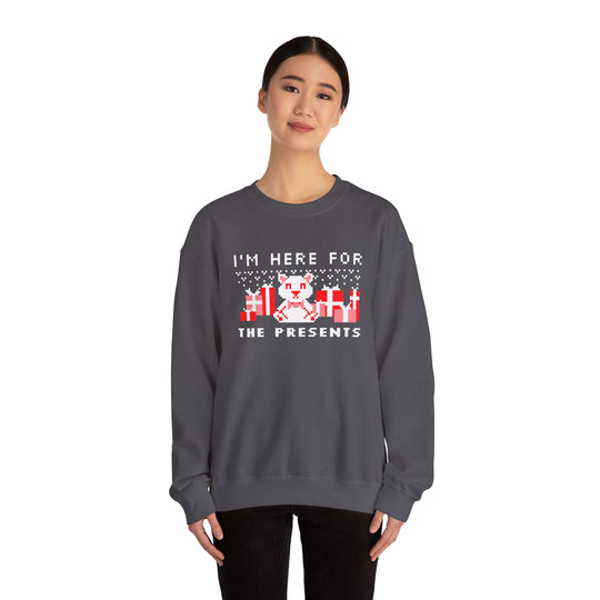 Holiday Cat Pixel Art Sweatshirt