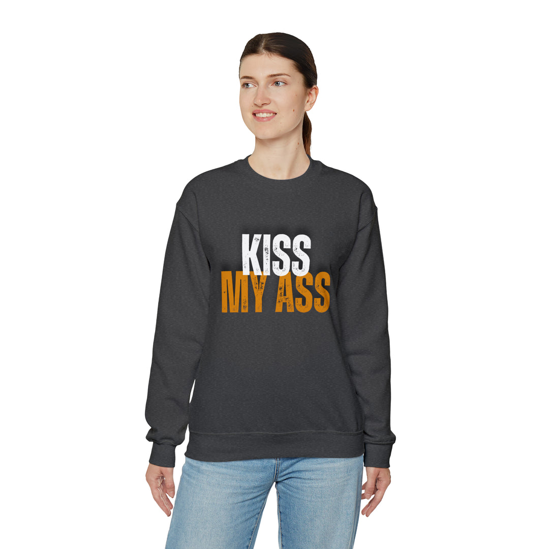 Kiss My Ass Unisex Heavy Blend™ Crewneck Sweatshirt - Wave Fusions