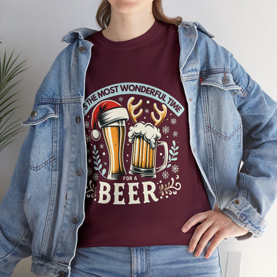 Wonderful Time For A Beer Unisex T Shirt - Wave Fusions