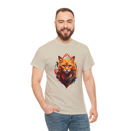 Flame Spirit Cat T-Shirt - Wildfire Whiskers