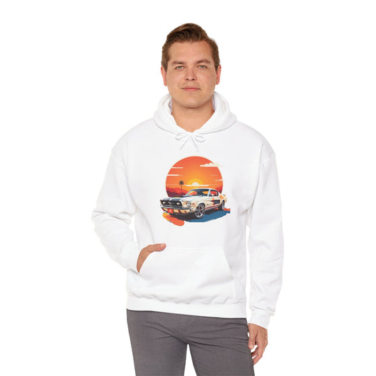 Sunset Muscle Car Hoodie - Muscle Car Edition