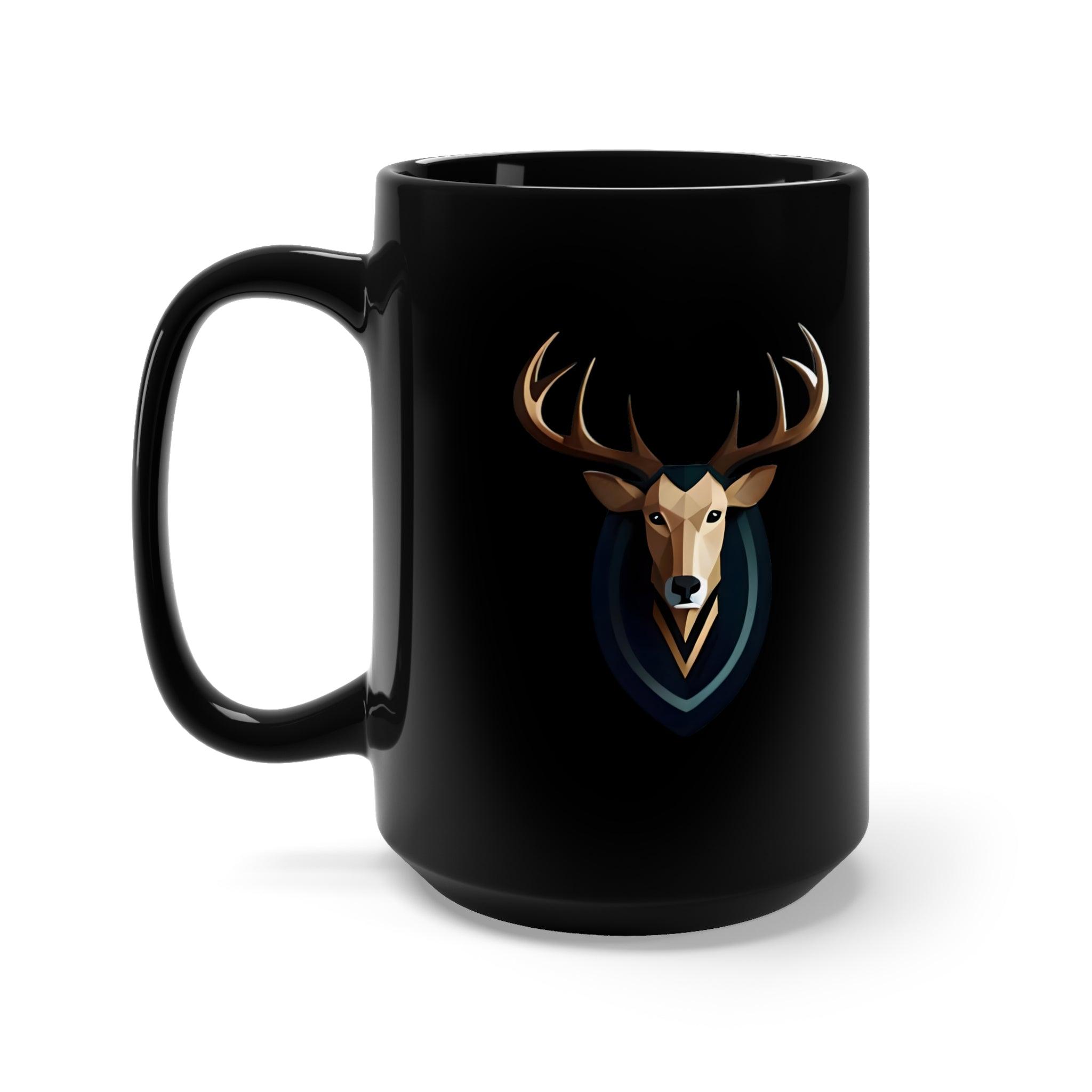 Deer Black Mug 15oz - Wave Fusions