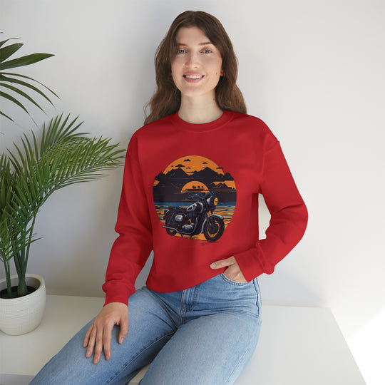 Vintage Bike Unisex Heavy Blend™ Crewneck Sweatshirt - Wave Fusions