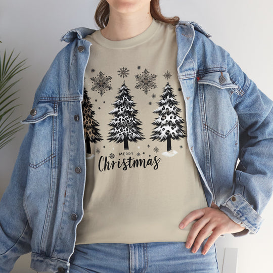 Snow Merry Christmas tree Unisex T Shirt - Wave Fusions