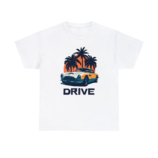 Drive in Paradise Classic Car Tropical T-shirt - Classic Sports Car Series