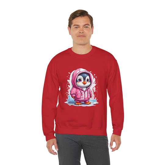 Penguin Unisex Heavy Blend™ Crewneck Sweatshirt - Wave Fusions