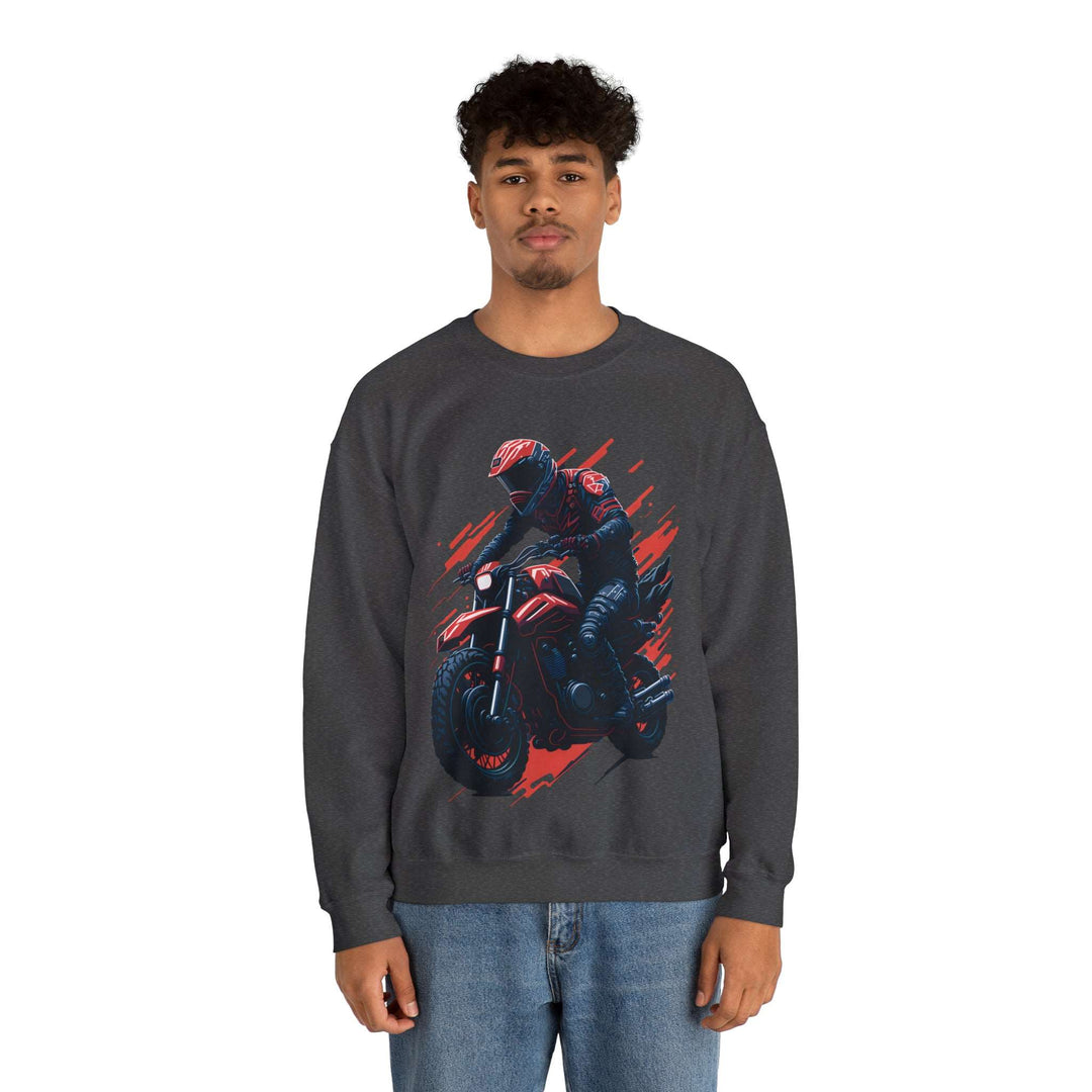 Biker Unisex Heavy Blend Crewneck Sweatshirt