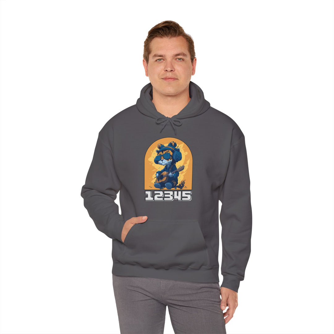 Guitar Cat Hoodie - Rhythmic Feline