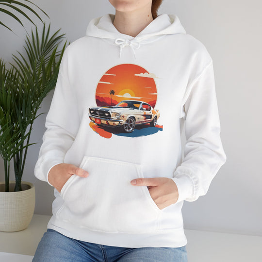 Sunset Muscle Car Hoodie - Muscle Car Edition