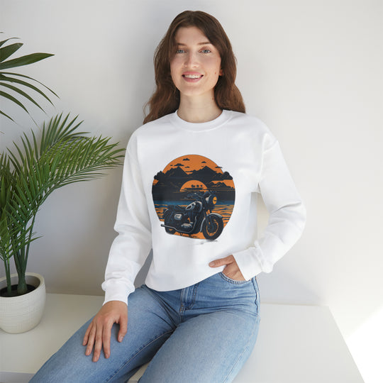 Vintage Bike Unisex Heavy Blend™ Crewneck Sweatshirt - Wave Fusions