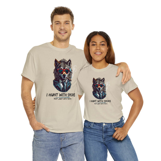 Cool Wolf Legend T-Shirt - I Hunt With Smoke Not Just With Teeth