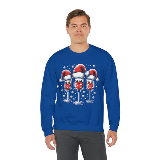 Santa's Toasty Cheers Unisex Sweatshirt - Wave Fusions