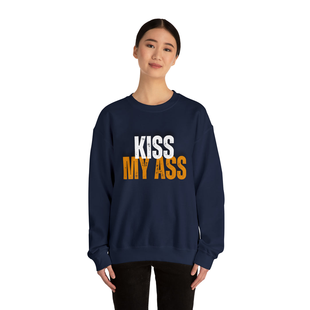 Kiss My Ass Unisex Heavy Blend™ Crewneck Sweatshirt - Wave Fusions