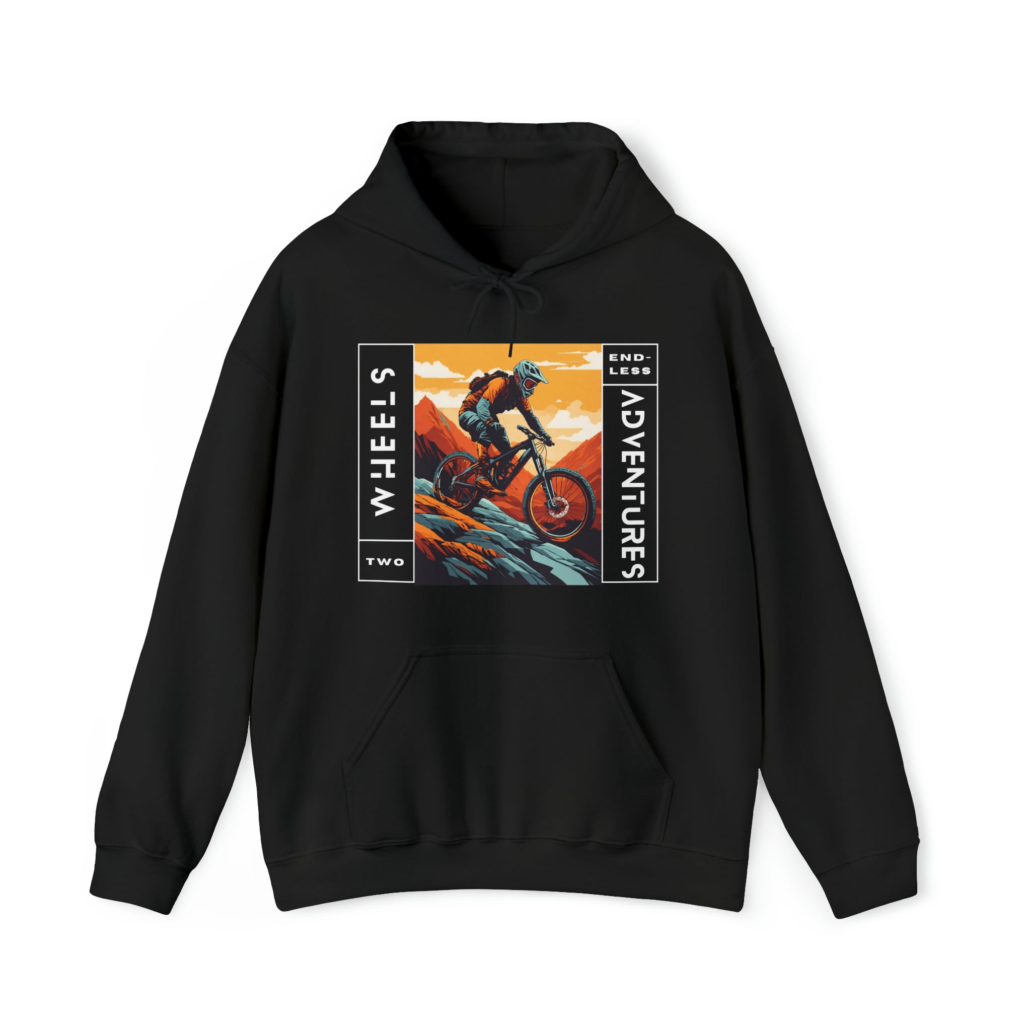 Two Wheel Endless Adventure Unisex Hoodie - Wave Fusions