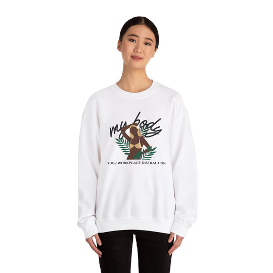 My Body! Your Distraction Golden Glow Tropical Sweatshirt