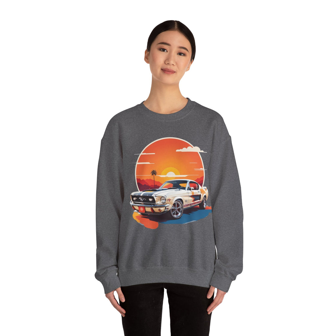 Sunset Muscle Car Sweatshirt - Muscle Car Edition