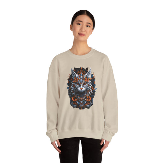 Tribal Majesty Cat Spirit Sweatshirt - Ancient Spirit Series