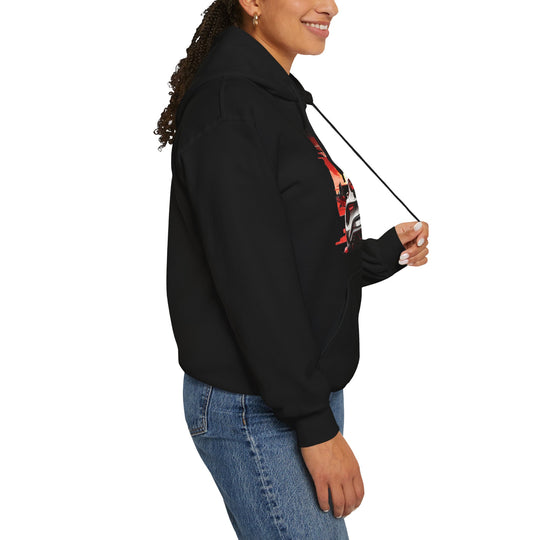 Turn the Key Redline Sunset Car Hoodie - Wave Fusions Thrill Seeker Collection