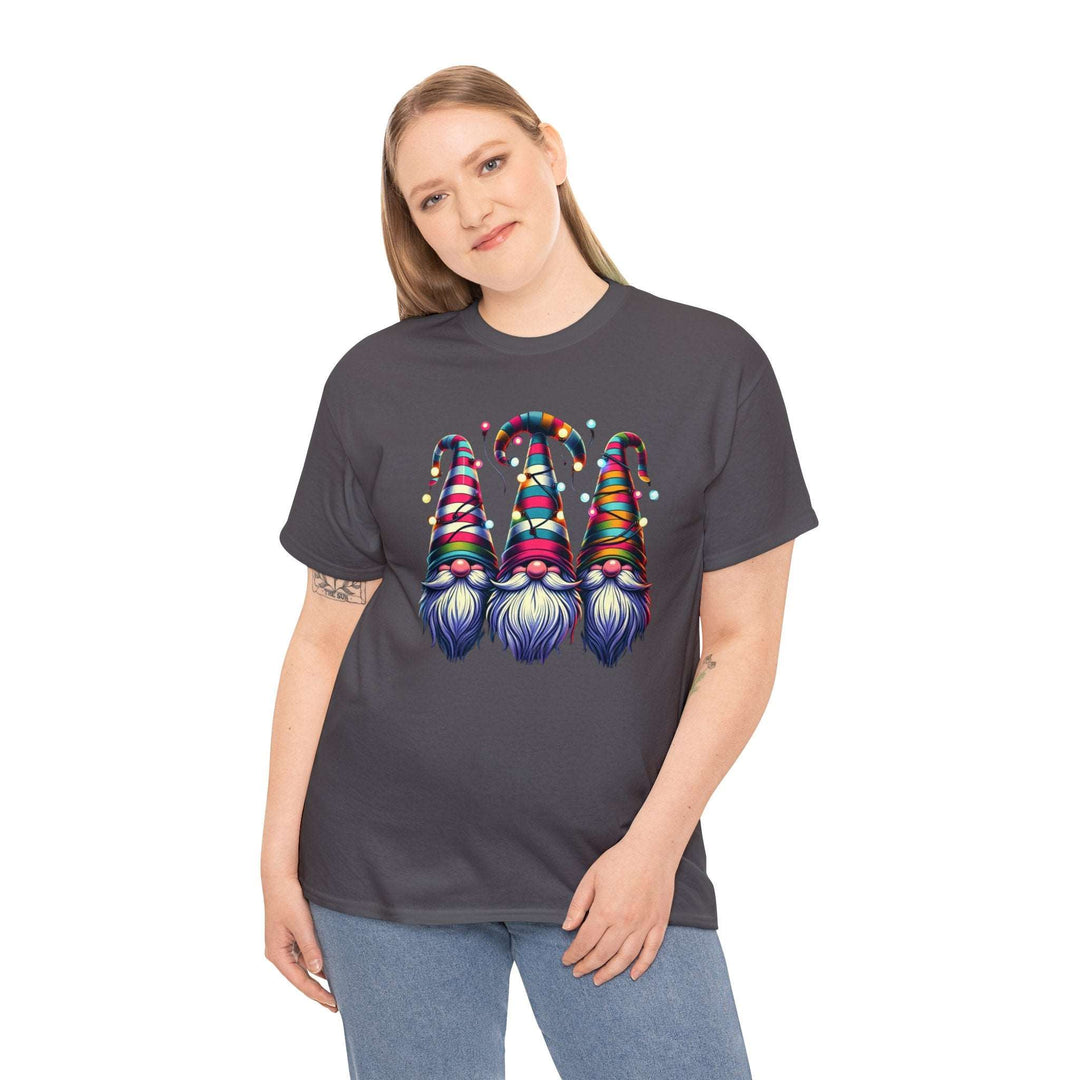 Festive Gnomes in Twinkling Hats Unisex T Shirt