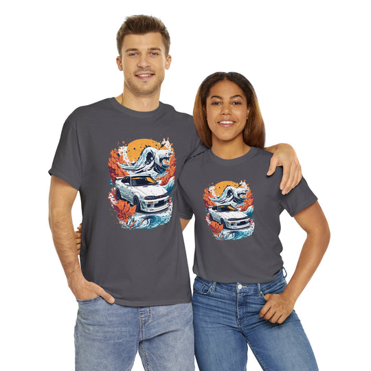 Autumn Wave Sports Car T-shirt - Vintage City Fashion