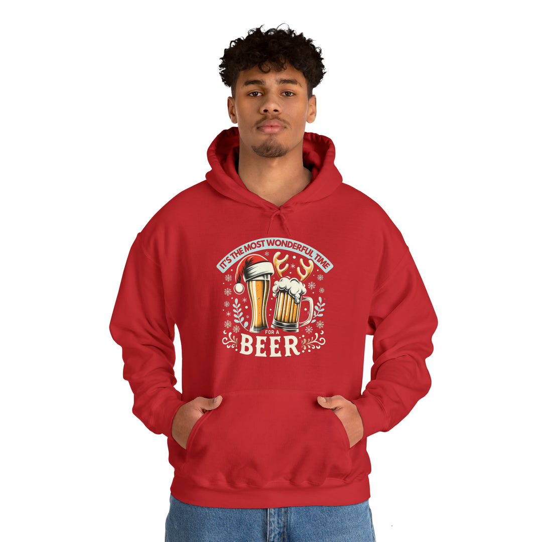 Wonderful Time For A Beer Unisex Hoodie - Wave Fusions