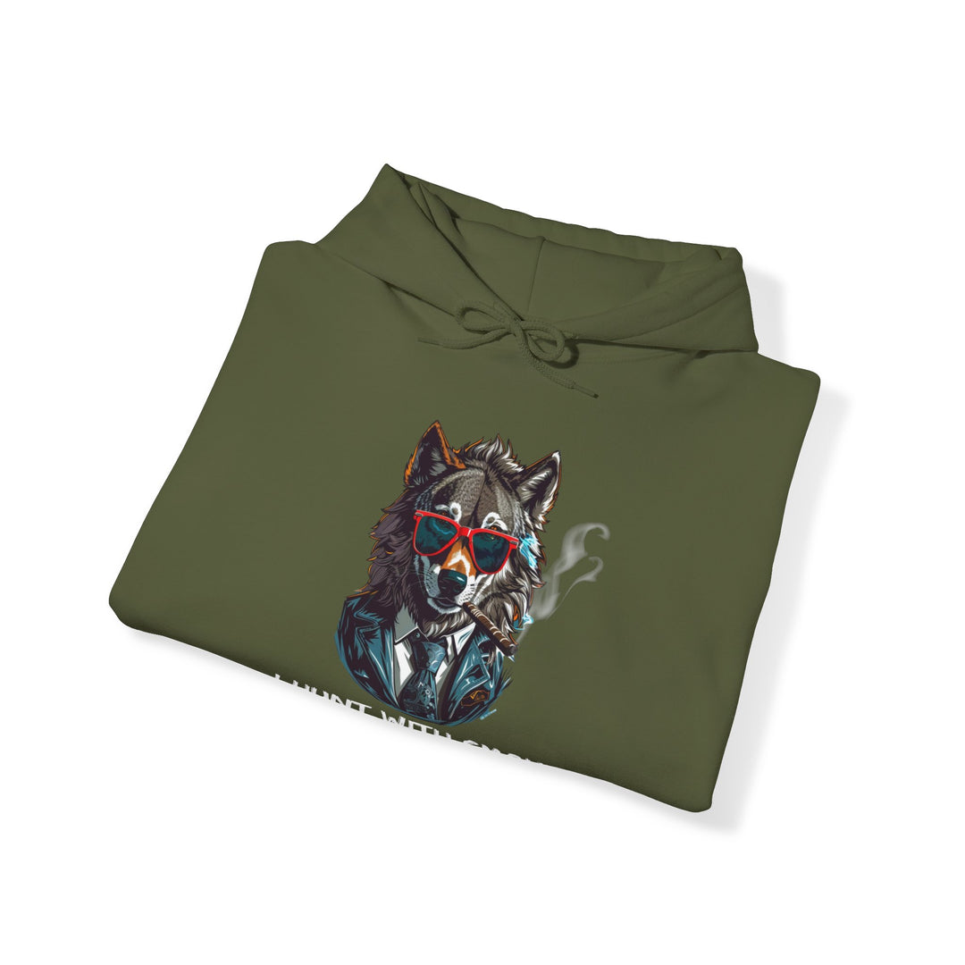 Cool Wolf Legend Hoodie - I Hunt With Smoke Not Just With Teeth