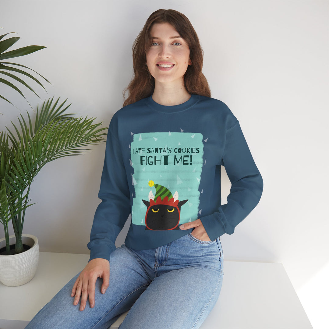 I Ate Santa's Cookies Funny Cat Sweatshirt