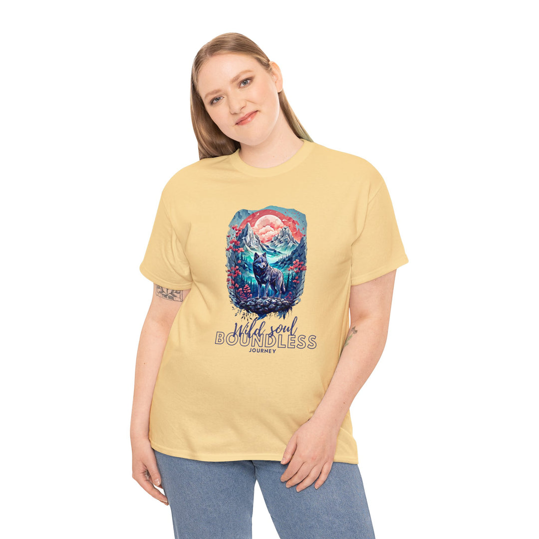 Wild Soul Endless Journey T-Shirt - Mountain Wolf Spirit