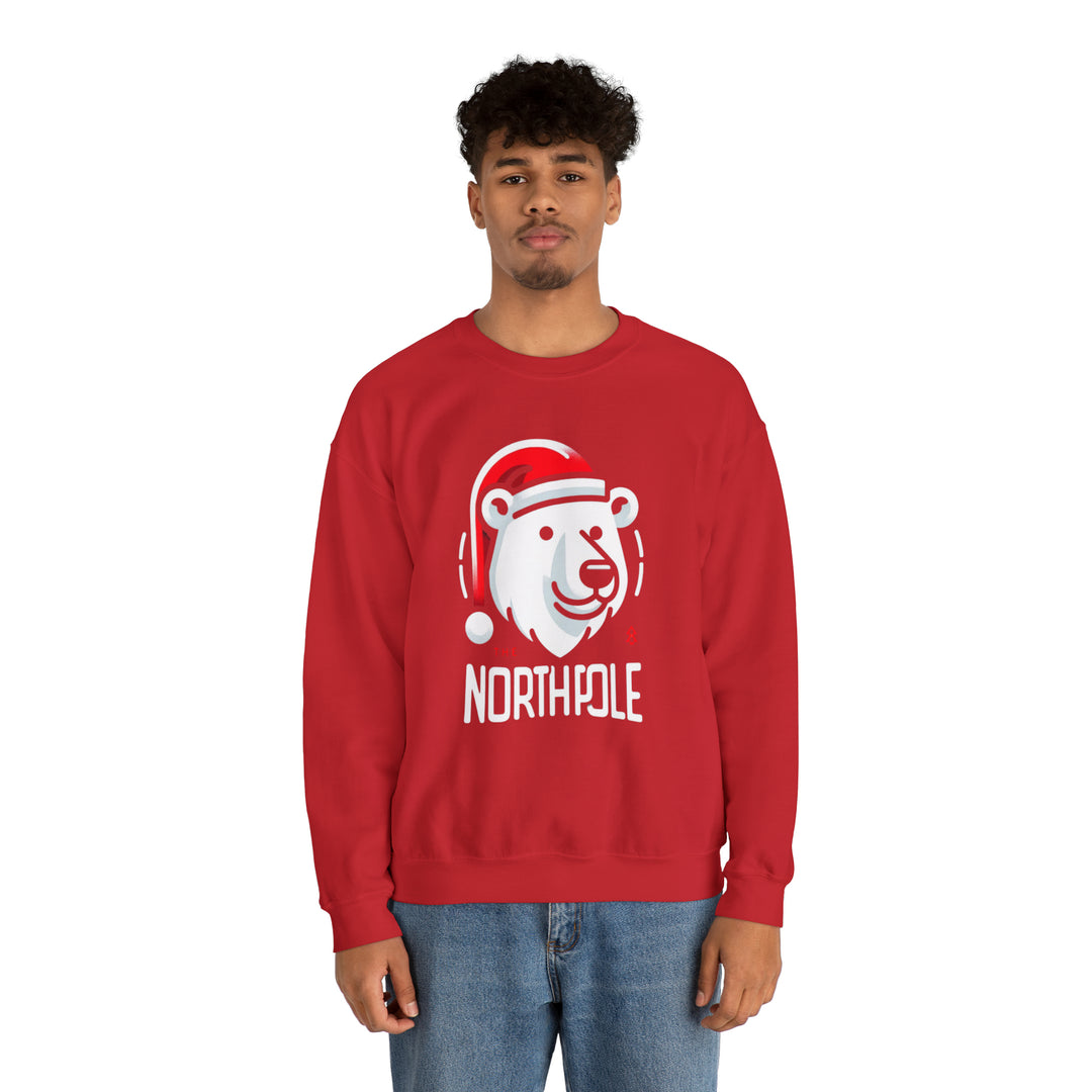 North Pole Bear Christmas Unisex Sweatshirt - Wave Fusions