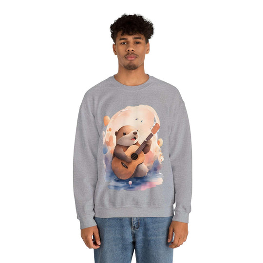 Hamster with Guitar Heavy Blend™ Crewneck Sweatshirt