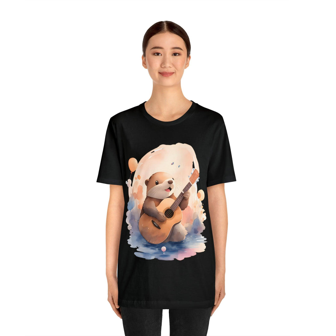 Hamster with Guitar Jersey Short Sleeve Tee - Wave Fusions