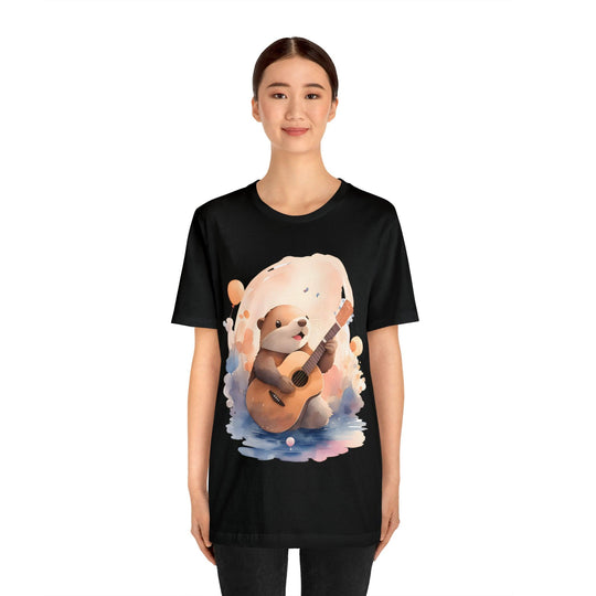 Hamster with Guitar Jersey Short Sleeve Tee - Wave Fusions