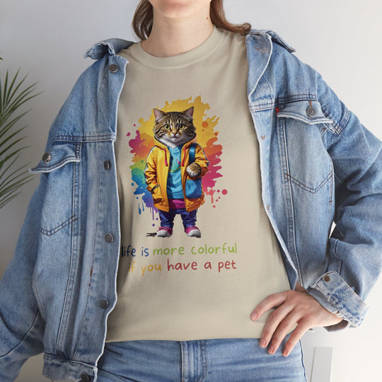 Life Is More Colorful If You Have A Pet Color Splash Cat T-Shirt