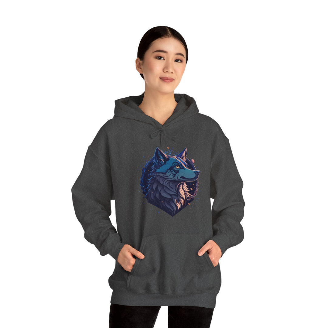 Lone Wolf Majesty Hoodie - Vibrant Wilderness