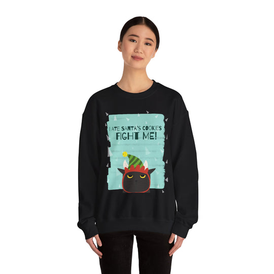 I Ate Santa's Cookies Funny Cat Sweatshirt