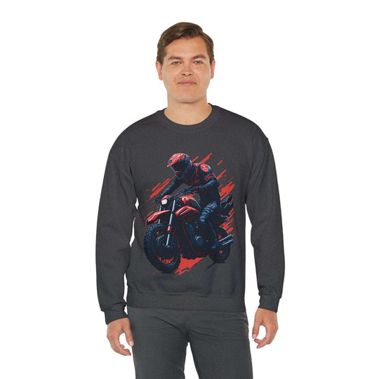 Biker Unisex Heavy Blend Crewneck Sweatshirt