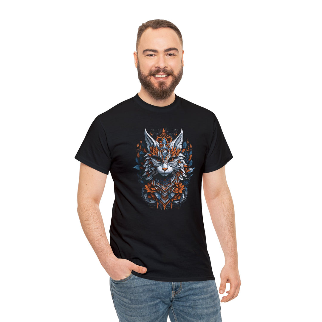 Tribal Majesty Cat Spirit T-shirt - Ancient Spirit Series