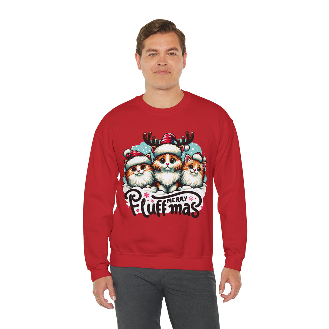 Merry Fluffmas Christmas Unisex Sweatshirt - Wave Fusions