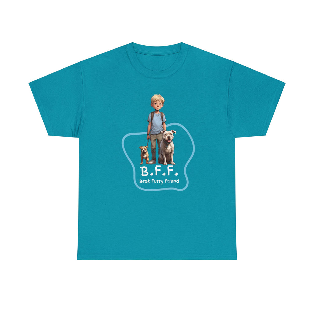 Best Furry Friend in City Lights Dog T-shirt -Bffs