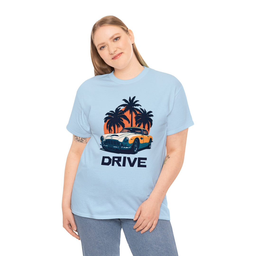 Drive in Paradise Classic Car Tropical T-shirt - Classic Sports Car Series