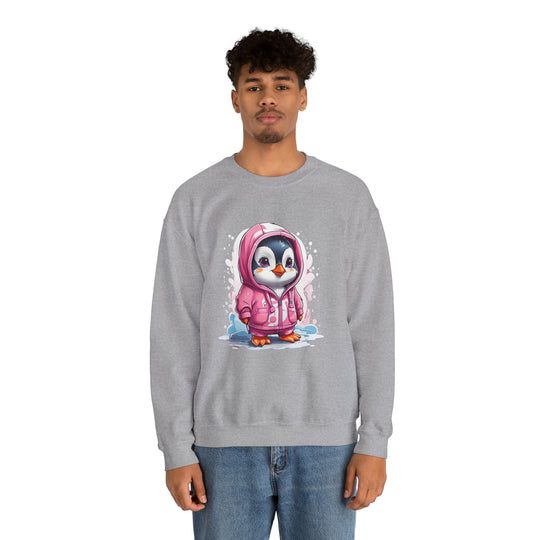 Penguin Unisex Heavy Blend™ Crewneck Sweatshirt - Wave Fusions