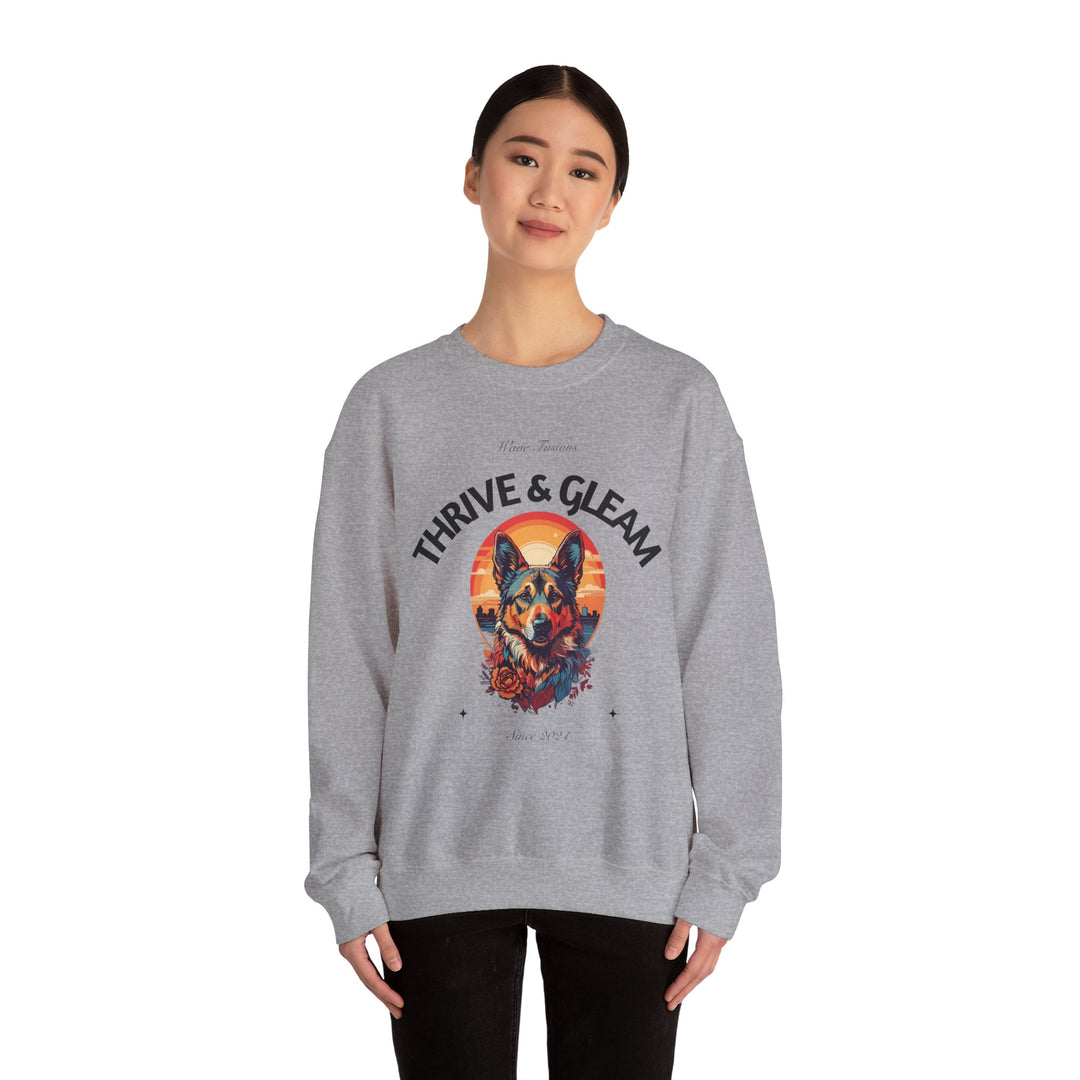 Urban Vista German Shepherd Dog Sweatshirt - Guardian of the City