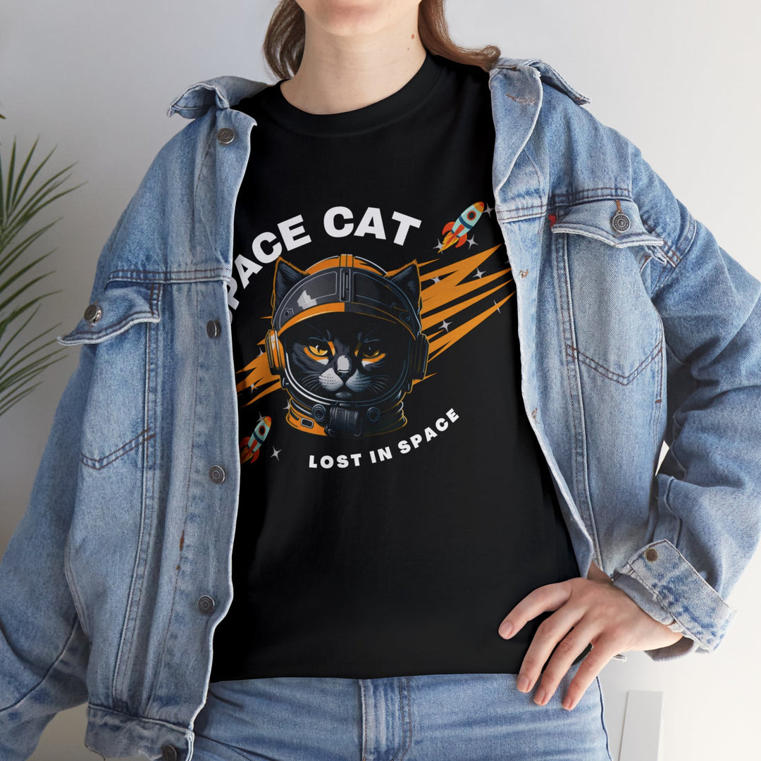 Space Cat Astronaut T-Shirt - Lost In Space